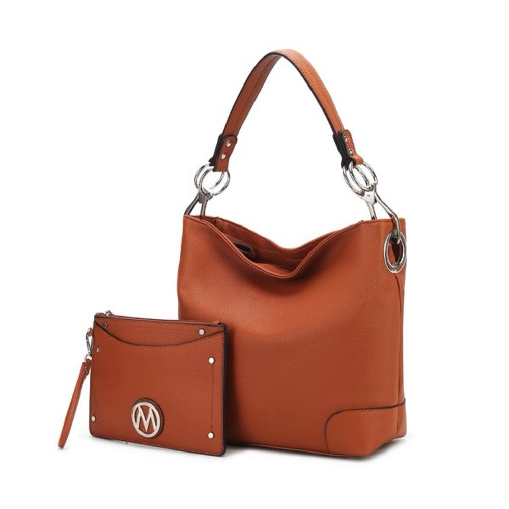 MKF Collection Viviana Vegan Leather Women's Hobo Bag with Wristlet by Mia K